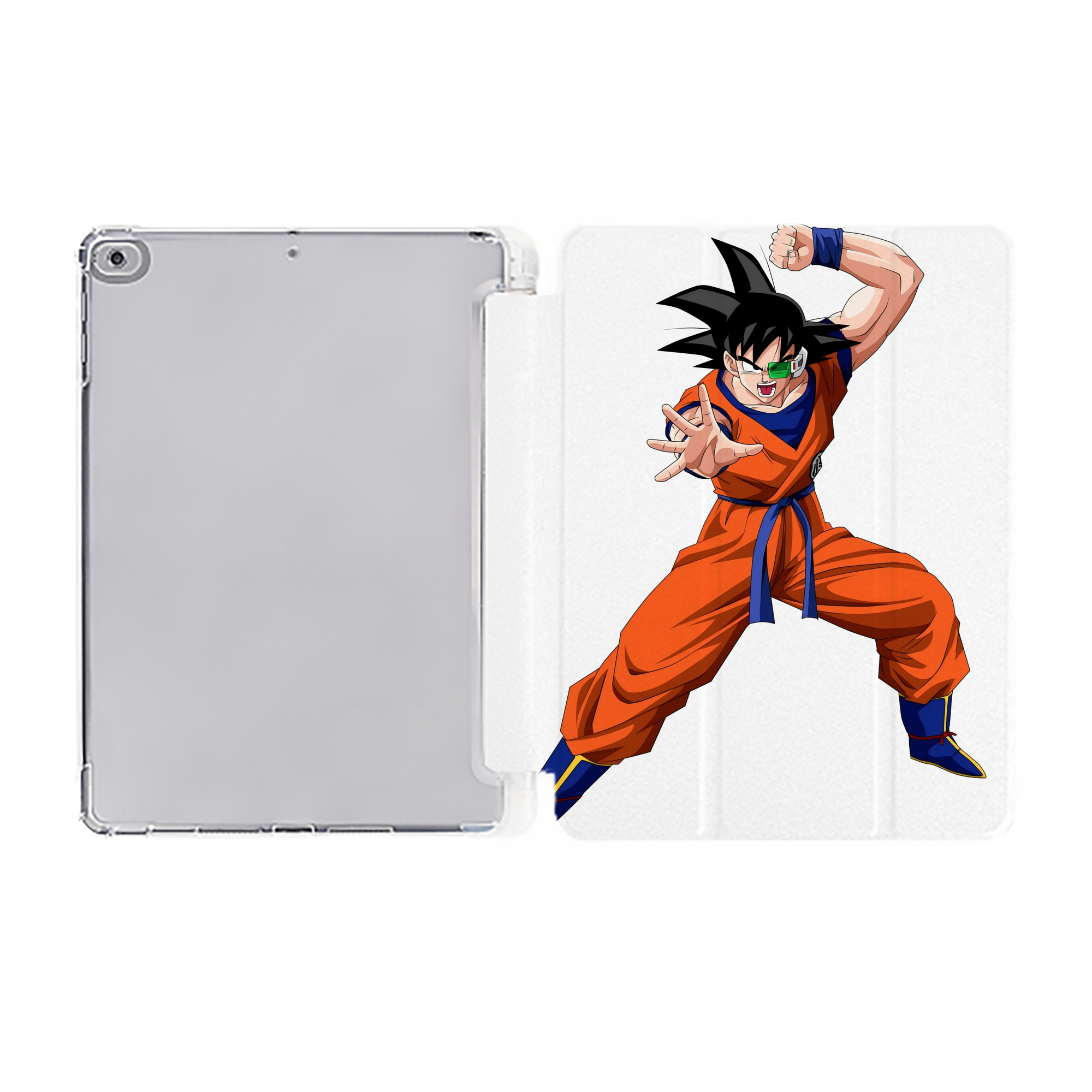（画像用） ドラゴンボール 孫悟空（そん ごくう）Son Goku カカロット DRAGON BALL Kakarotto IPad ケース ペン収納付き 三つ折りスタンド PUレザー×シリコン 対応機種9.5/10.5/10.9インチ